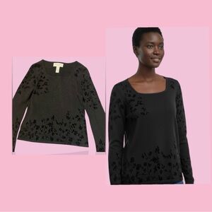 Jones Wear Dark Floral Long Sleeve sweater